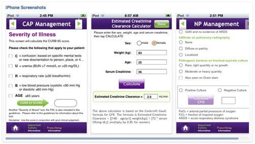 JnJ Pneumonia Management Tool iPhone app