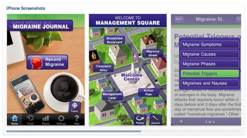 Merck iManage Migraine iPhone app