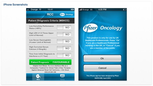Pfizer Oncology iPhone app