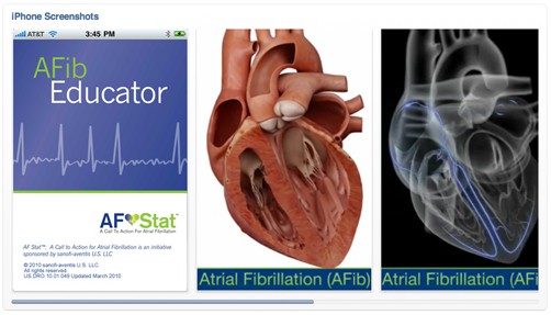 Sanofi AFib Educator iPhone app