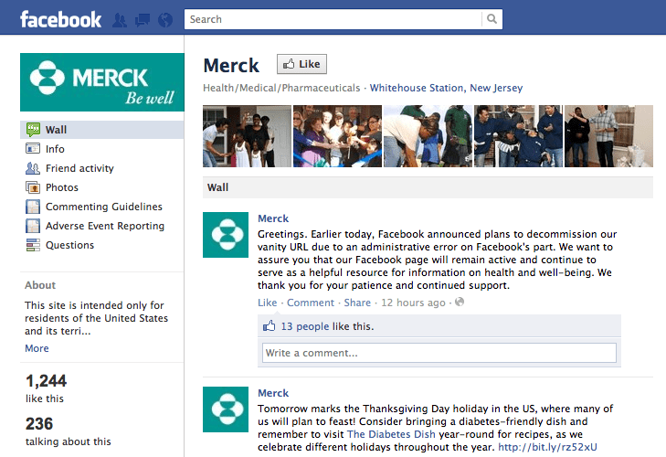 Merck Facebook